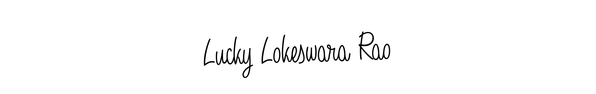 Once you've used our free online signature maker to create your best signature Angelique-Rose-font-FFP style, it's time to enjoy all of the benefits that Lucky Lokeswara Rao name signing documents. Lucky Lokeswara Rao signature style 5 images and pictures png