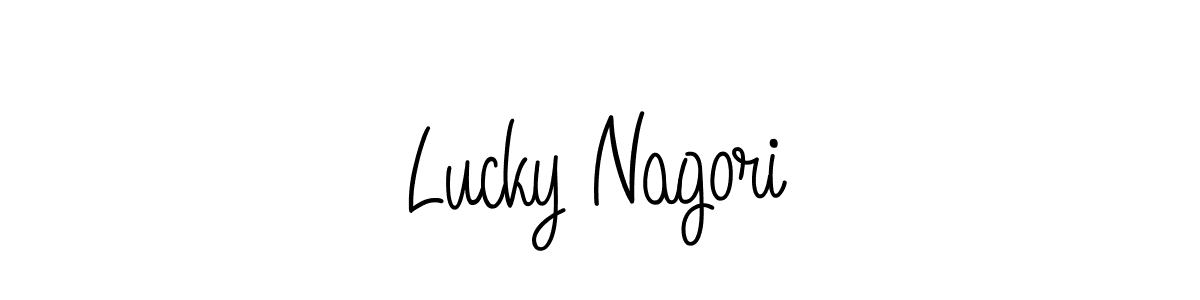 This is the best signature style for the Lucky Nagori name. Also you like these signature font (Angelique-Rose-font-FFP). Mix name signature. Lucky Nagori signature style 5 images and pictures png