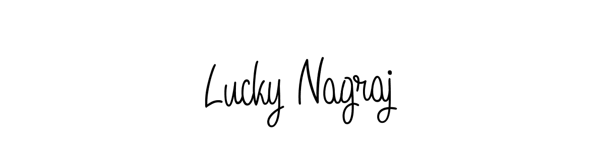 How to Draw Lucky Nagraj signature style? Angelique-Rose-font-FFP is a latest design signature styles for name Lucky Nagraj. Lucky Nagraj signature style 5 images and pictures png