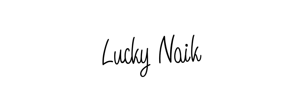 Design your own signature with our free online signature maker. With this signature software, you can create a handwritten (Angelique-Rose-font-FFP) signature for name Lucky Naik. Lucky Naik signature style 5 images and pictures png