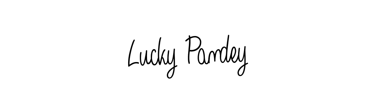 if you are searching for the best signature style for your name Lucky Pandey. so please give up your signature search. here we have designed multiple signature styles  using Angelique-Rose-font-FFP. Lucky Pandey signature style 5 images and pictures png