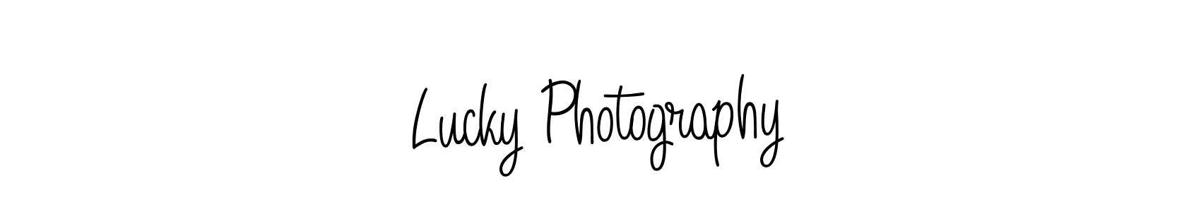 Make a beautiful signature design for name Lucky Photography. With this signature (Angelique-Rose-font-FFP) style, you can create a handwritten signature for free. Lucky Photography signature style 5 images and pictures png