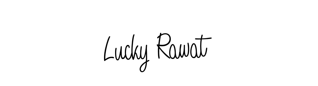 Make a beautiful signature design for name Lucky Rawat. With this signature (Angelique-Rose-font-FFP) style, you can create a handwritten signature for free. Lucky Rawat signature style 5 images and pictures png