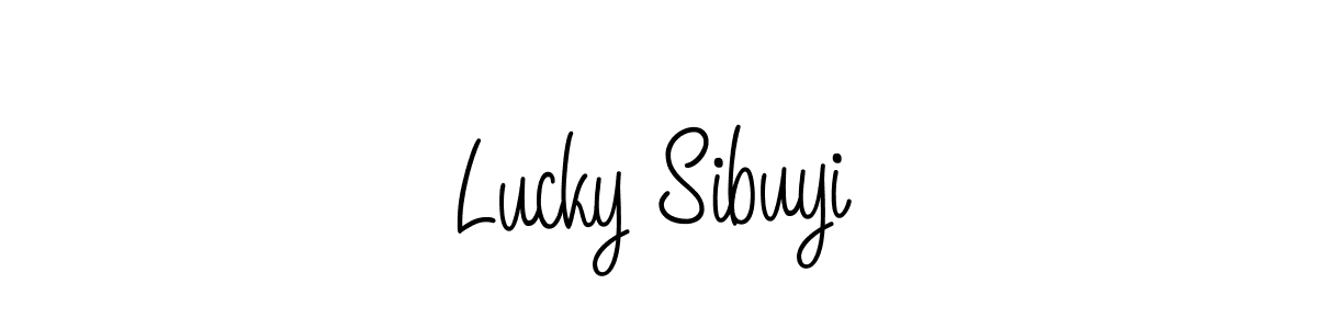 Create a beautiful signature design for name Lucky Sibuyi. With this signature (Angelique-Rose-font-FFP) fonts, you can make a handwritten signature for free. Lucky Sibuyi signature style 5 images and pictures png