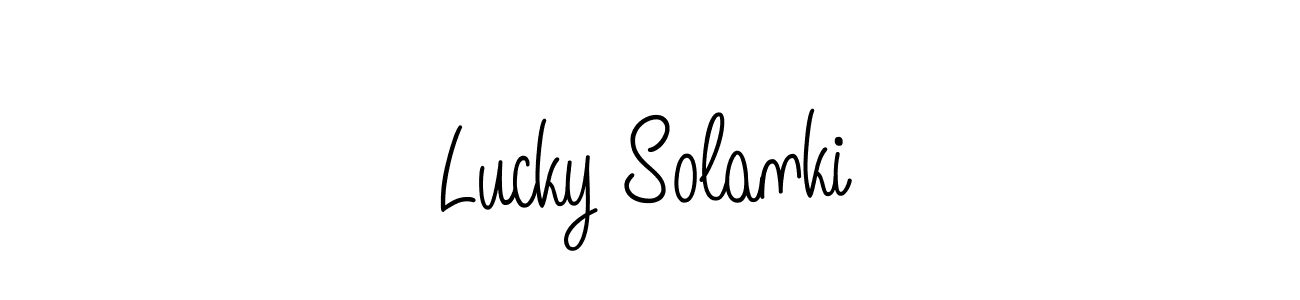 Create a beautiful signature design for name Lucky Solanki. With this signature (Angelique-Rose-font-FFP) fonts, you can make a handwritten signature for free. Lucky Solanki signature style 5 images and pictures png