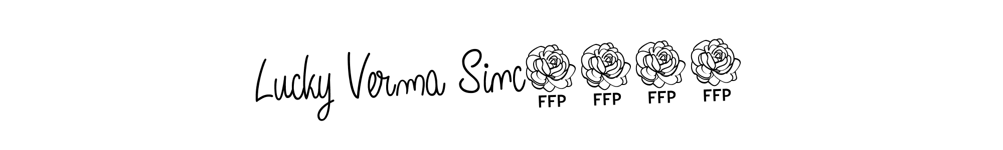 Check out images of Autograph of Lucky Verma Sinc2005 name. Actor Lucky Verma Sinc2005 Signature Style. Angelique-Rose-font-FFP is a professional sign style online. Lucky Verma Sinc2005 signature style 5 images and pictures png