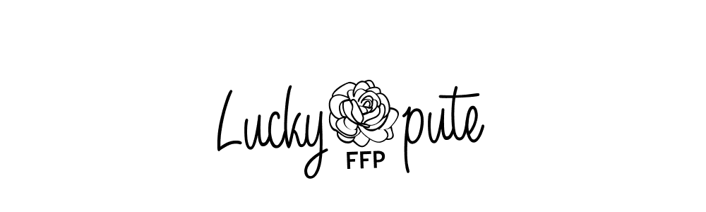 How to make Lucky7pute signature? Angelique-Rose-font-FFP is a professional autograph style. Create handwritten signature for Lucky7pute name. Lucky7pute signature style 5 images and pictures png