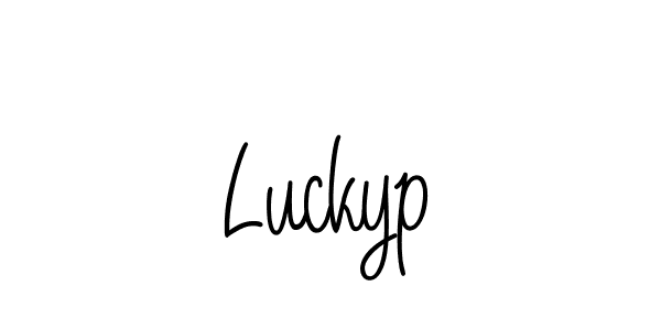 How to make Luckyp name signature. Use Angelique-Rose-font-FFP style for creating short signs online. This is the latest handwritten sign. Luckyp signature style 5 images and pictures png