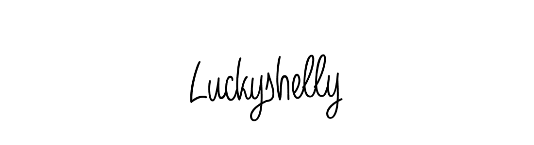 Also You can easily find your signature by using the search form. We will create Luckyshelly name handwritten signature images for you free of cost using Angelique-Rose-font-FFP sign style. Luckyshelly signature style 5 images and pictures png