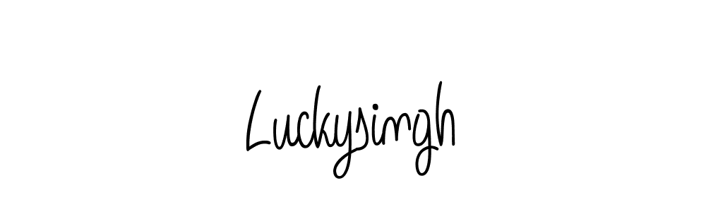 You should practise on your own different ways (Angelique-Rose-font-FFP) to write your name (Luckysingh) in signature. don't let someone else do it for you. Luckysingh signature style 5 images and pictures png