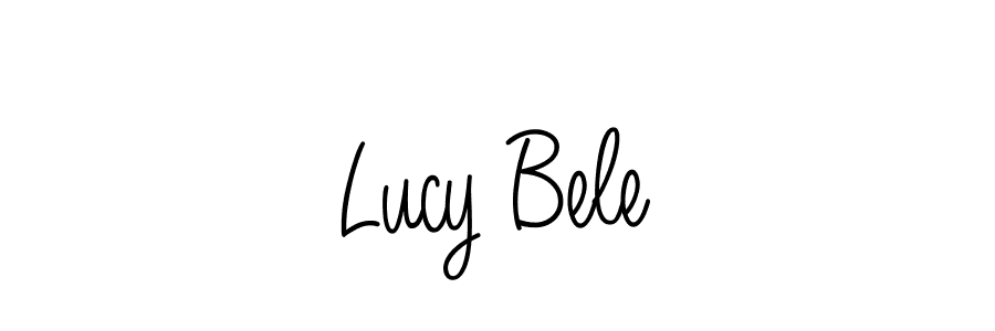 Use a signature maker to create a handwritten signature online. With this signature software, you can design (Angelique-Rose-font-FFP) your own signature for name Lucy Bele. Lucy Bele signature style 5 images and pictures png