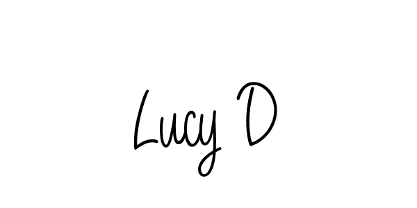 You should practise on your own different ways (Angelique-Rose-font-FFP) to write your name (Lucy D) in signature. don't let someone else do it for you. Lucy D signature style 5 images and pictures png