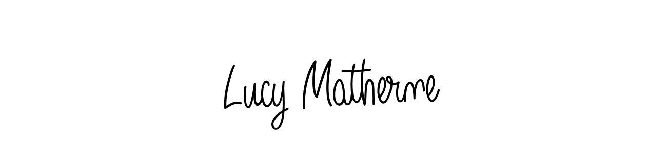 How to Draw Lucy Matherne signature style? Angelique-Rose-font-FFP is a latest design signature styles for name Lucy Matherne. Lucy Matherne signature style 5 images and pictures png