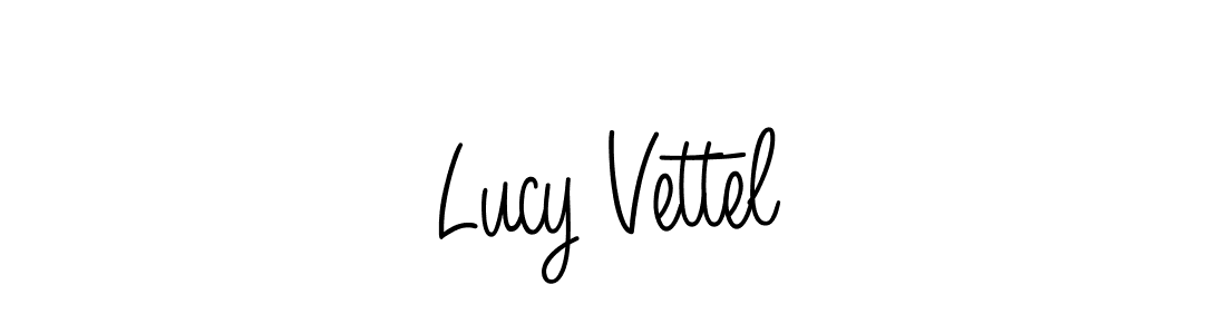 Lucy Vettel stylish signature style. Best Handwritten Sign (Angelique-Rose-font-FFP) for my name. Handwritten Signature Collection Ideas for my name Lucy Vettel. Lucy Vettel signature style 5 images and pictures png