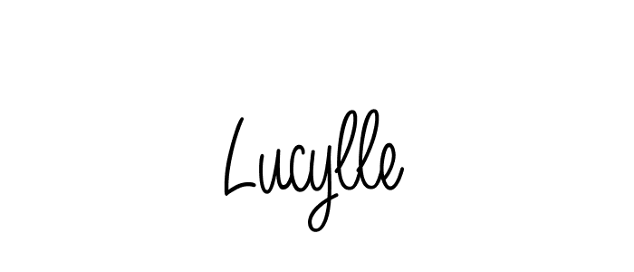 How to make Lucylle name signature. Use Angelique-Rose-font-FFP style for creating short signs online. This is the latest handwritten sign. Lucylle signature style 5 images and pictures png