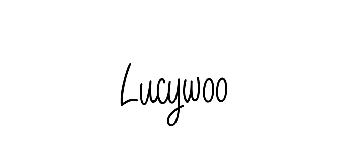 How to make Lucywoo signature? Angelique-Rose-font-FFP is a professional autograph style. Create handwritten signature for Lucywoo name. Lucywoo signature style 5 images and pictures png