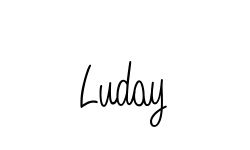 The best way (Angelique-Rose-font-FFP) to make a short signature is to pick only two or three words in your name. The name Luday include a total of six letters. For converting this name. Luday signature style 5 images and pictures png