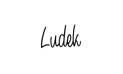 How to make Ludek name signature. Use Angelique-Rose-font-FFP style for creating short signs online. This is the latest handwritten sign. Ludek signature style 5 images and pictures png