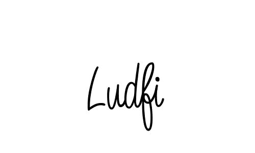 Design your own signature with our free online signature maker. With this signature software, you can create a handwritten (Angelique-Rose-font-FFP) signature for name Ludfi. Ludfi signature style 5 images and pictures png