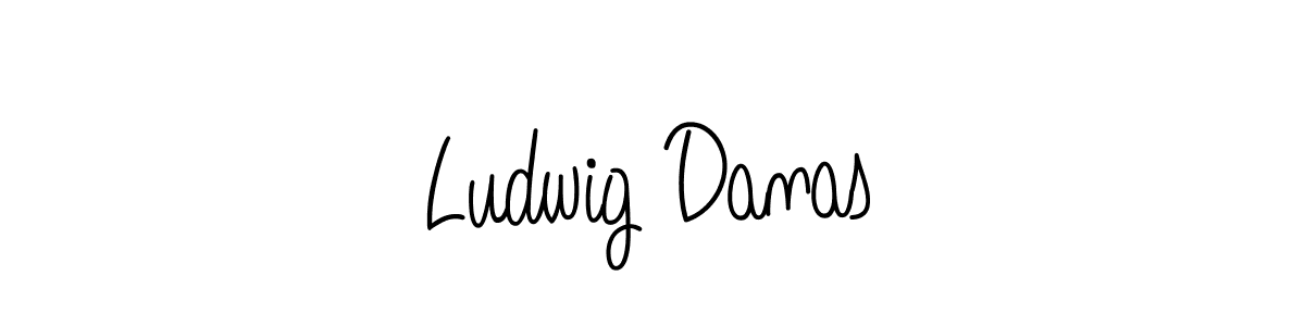 How to make Ludwig Danas name signature. Use Angelique-Rose-font-FFP style for creating short signs online. This is the latest handwritten sign. Ludwig Danas signature style 5 images and pictures png