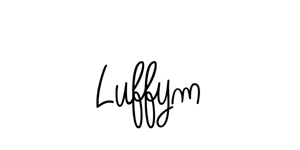 Luffym stylish signature style. Best Handwritten Sign (Angelique-Rose-font-FFP) for my name. Handwritten Signature Collection Ideas for my name Luffym. Luffym signature style 5 images and pictures png