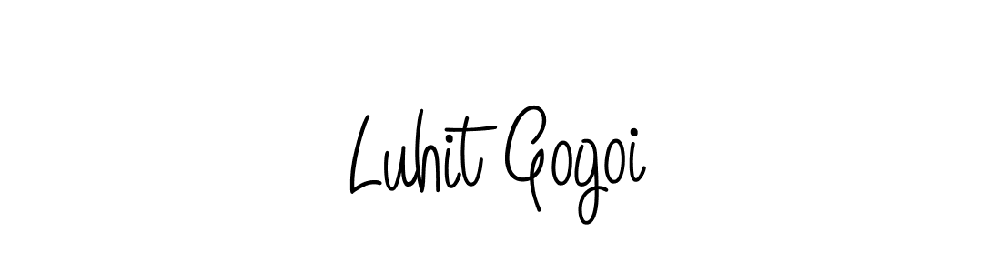 Design your own signature with our free online signature maker. With this signature software, you can create a handwritten (Angelique-Rose-font-FFP) signature for name Luhit Gogoi. Luhit Gogoi signature style 5 images and pictures png
