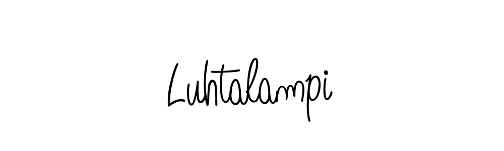 Use a signature maker to create a handwritten signature online. With this signature software, you can design (Angelique-Rose-font-FFP) your own signature for name Luhtalampi. Luhtalampi signature style 5 images and pictures png