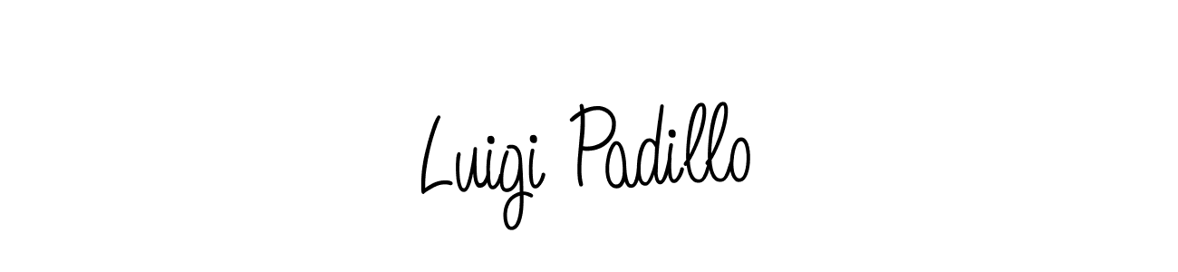 Use a signature maker to create a handwritten signature online. With this signature software, you can design (Angelique-Rose-font-FFP) your own signature for name Luigi Padillo. Luigi Padillo signature style 5 images and pictures png