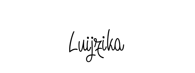 Luijzika stylish signature style. Best Handwritten Sign (Angelique-Rose-font-FFP) for my name. Handwritten Signature Collection Ideas for my name Luijzika. Luijzika signature style 5 images and pictures png