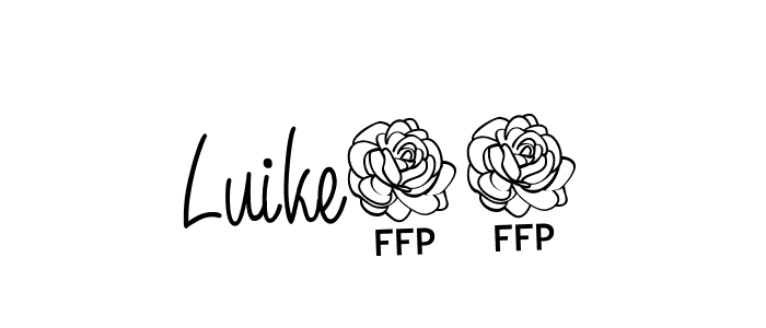 You should practise on your own different ways (Angelique-Rose-font-FFP) to write your name (Luike12) in signature. don't let someone else do it for you. Luike12 signature style 5 images and pictures png
