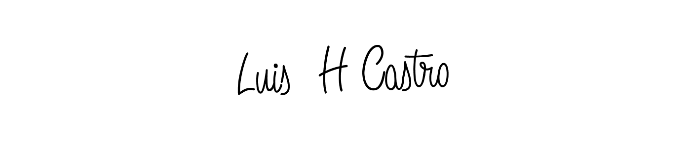 Luis  H Castro stylish signature style. Best Handwritten Sign (Angelique-Rose-font-FFP) for my name. Handwritten Signature Collection Ideas for my name Luis  H Castro. Luis  H Castro signature style 5 images and pictures png