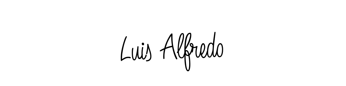 Use a signature maker to create a handwritten signature online. With this signature software, you can design (Angelique-Rose-font-FFP) your own signature for name Luis Alfredo. Luis Alfredo signature style 5 images and pictures png