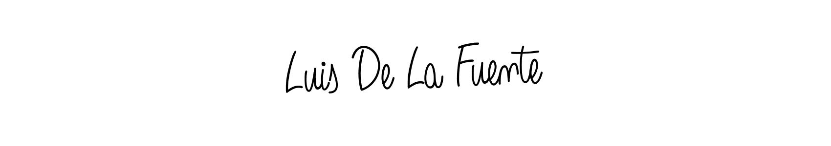 The best way (Angelique-Rose-font-FFP) to make a short signature is to pick only two or three words in your name. The name Luis De La Fuente include a total of six letters. For converting this name. Luis De La Fuente signature style 5 images and pictures png
