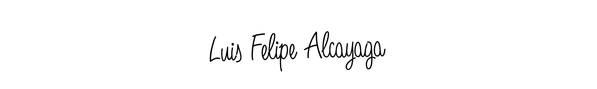 Use a signature maker to create a handwritten signature online. With this signature software, you can design (Angelique-Rose-font-FFP) your own signature for name Luis Felipe Alcayaga. Luis Felipe Alcayaga signature style 5 images and pictures png