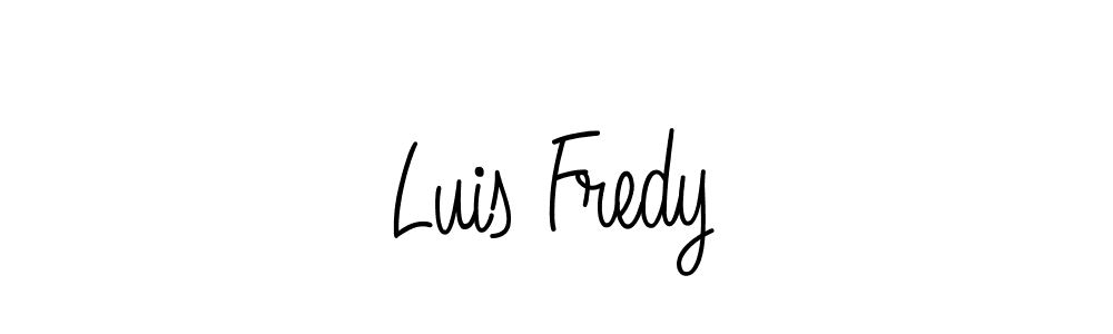 How to make Luis Fredy name signature. Use Angelique-Rose-font-FFP style for creating short signs online. This is the latest handwritten sign. Luis Fredy signature style 5 images and pictures png