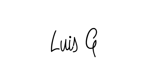 Make a beautiful signature design for name Luis G. With this signature (Angelique-Rose-font-FFP) style, you can create a handwritten signature for free. Luis G signature style 5 images and pictures png