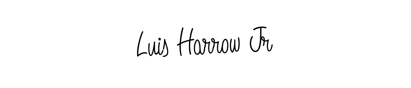 Make a beautiful signature design for name Luis Harrow Jr. With this signature (Angelique-Rose-font-FFP) style, you can create a handwritten signature for free. Luis Harrow Jr signature style 5 images and pictures png