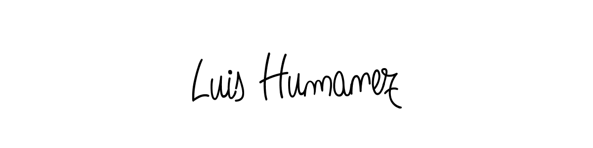 How to make Luis Humanez name signature. Use Angelique-Rose-font-FFP style for creating short signs online. This is the latest handwritten sign. Luis Humanez signature style 5 images and pictures png