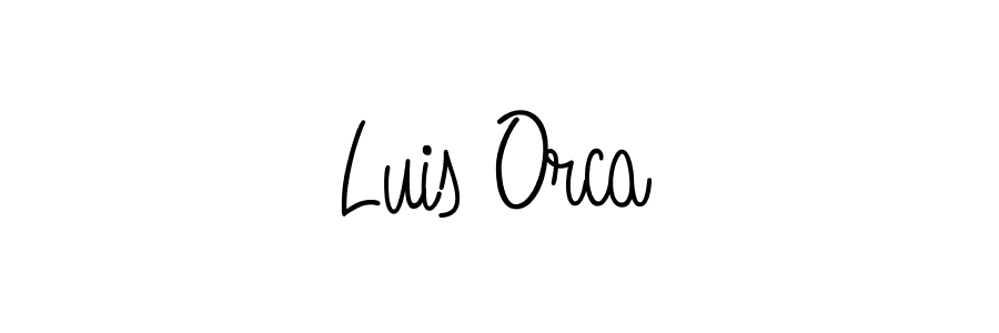 How to make Luis Orca name signature. Use Angelique-Rose-font-FFP style for creating short signs online. This is the latest handwritten sign. Luis Orca signature style 5 images and pictures png