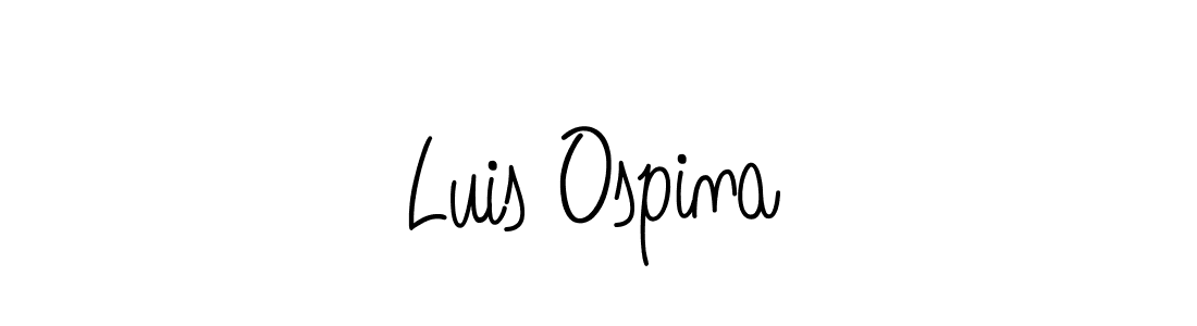 The best way (Angelique-Rose-font-FFP) to make a short signature is to pick only two or three words in your name. The name Luis Ospina include a total of six letters. For converting this name. Luis Ospina signature style 5 images and pictures png