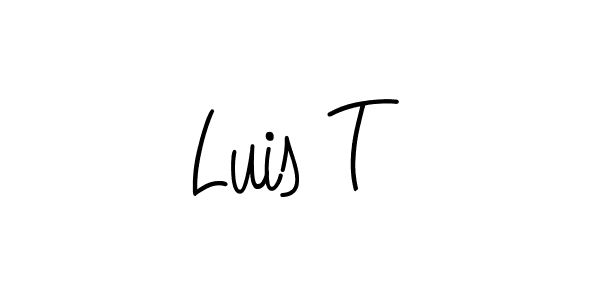 Also we have Luis T name is the best signature style. Create professional handwritten signature collection using Angelique-Rose-font-FFP autograph style. Luis T signature style 5 images and pictures png
