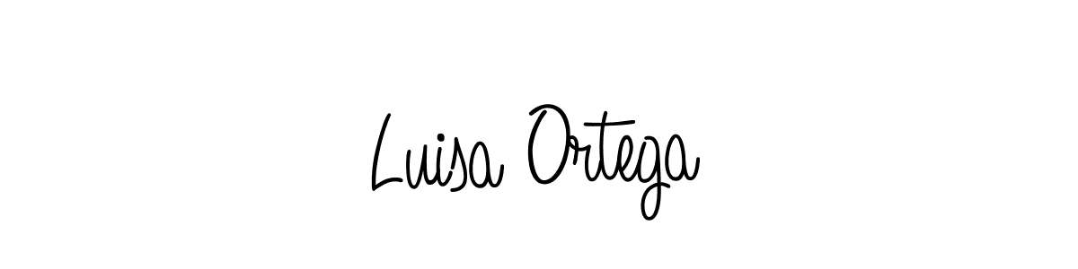 The best way (Angelique-Rose-font-FFP) to make a short signature is to pick only two or three words in your name. The name Luisa Ortega include a total of six letters. For converting this name. Luisa Ortega signature style 5 images and pictures png