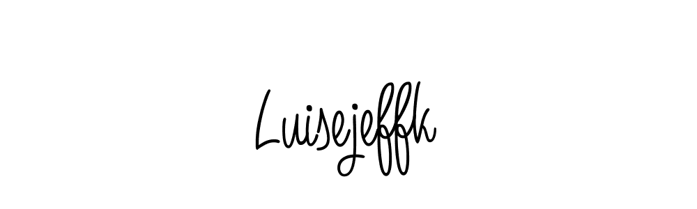 You can use this online signature creator to create a handwritten signature for the name Luisejeffk. This is the best online autograph maker. Luisejeffk signature style 5 images and pictures png