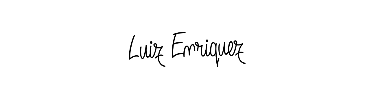 Best and Professional Signature Style for Luiz Enriquez. Angelique-Rose-font-FFP Best Signature Style Collection. Luiz Enriquez signature style 5 images and pictures png