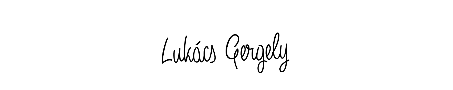 if you are searching for the best signature style for your name Lukács Gergely. so please give up your signature search. here we have designed multiple signature styles  using Angelique-Rose-font-FFP. Lukács Gergely signature style 5 images and pictures png