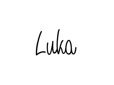 Create a beautiful signature design for name Luka. With this signature (Angelique-Rose-font-FFP) fonts, you can make a handwritten signature for free. Luka signature style 5 images and pictures png