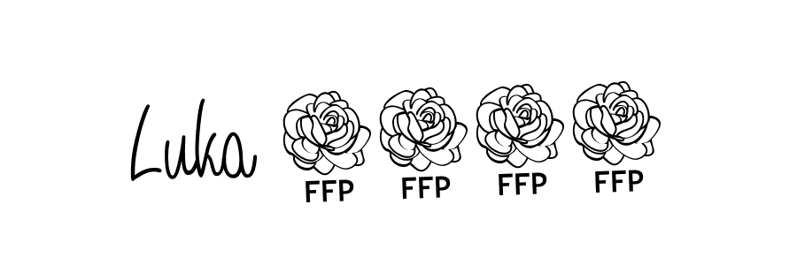 How to Draw Luka 2024 signature style? Angelique-Rose-font-FFP is a latest design signature styles for name Luka 2024. Luka 2024 signature style 5 images and pictures png