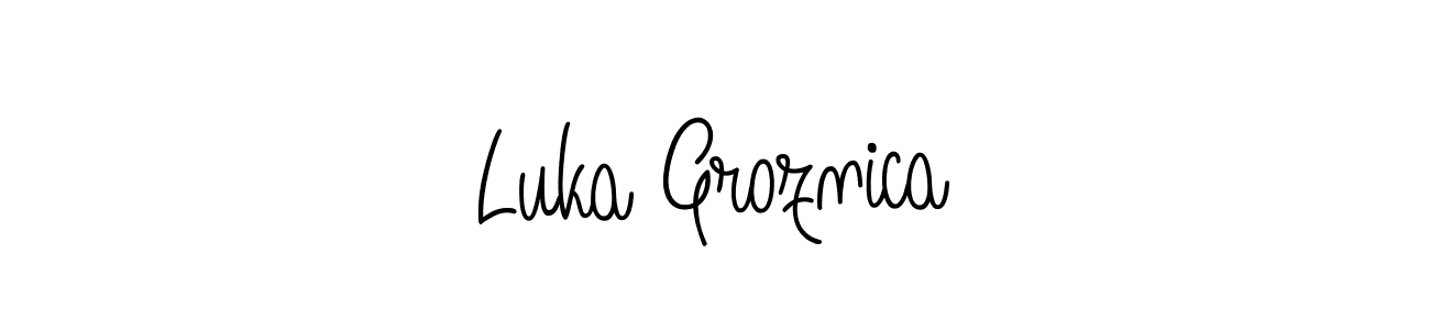 It looks lik you need a new signature style for name Luka Groznica. Design unique handwritten (Angelique-Rose-font-FFP) signature with our free signature maker in just a few clicks. Luka Groznica signature style 5 images and pictures png
