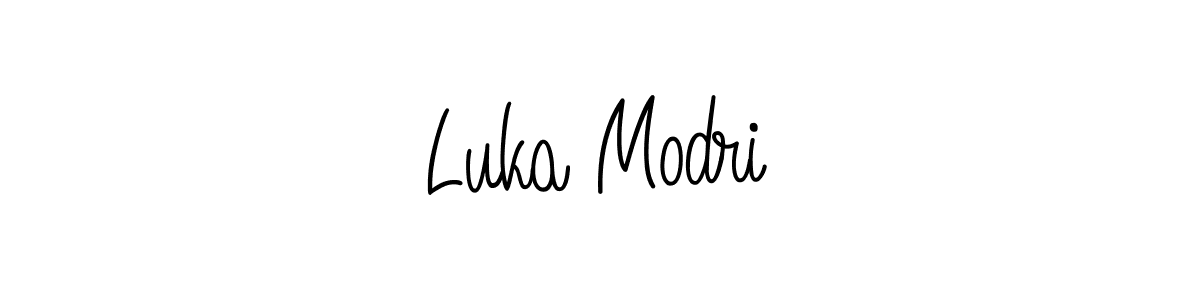You should practise on your own different ways (Angelique-Rose-font-FFP) to write your name (Luka Modrić) in signature. don't let someone else do it for you. Luka Modrić signature style 5 images and pictures png