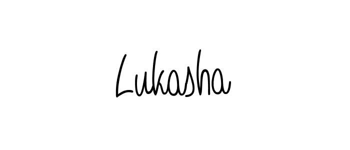 Design your own signature with our free online signature maker. With this signature software, you can create a handwritten (Angelique-Rose-font-FFP) signature for name Lukasha. Lukasha signature style 5 images and pictures png